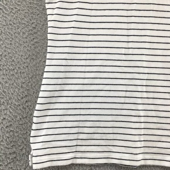 Ralph Lauren Sleeveless Polo Shirt Womens L White Blue Collared Striped Casual - Picture 11 of 14